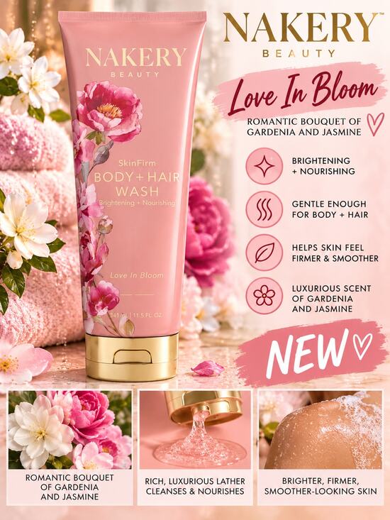 Nakery Other - Nakery $25 SkinFirm Body + Hair Wash in Love In Bloom NEW